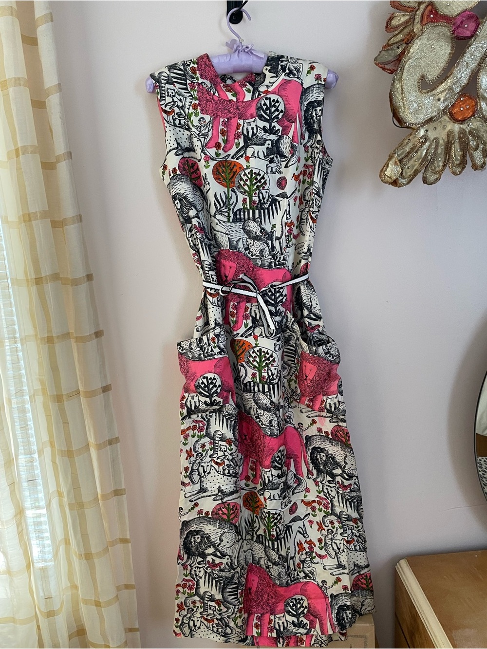 BH Wragge 1960s Pure Silk Bespoke Print Ankle Length Evening Dress